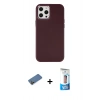MARSİLYAN™- iPhone 12 Pro Max Kılıf Çekirdek Çizgi - Siyah 5D Eko Cam Ekran Koruyucu + Shine Kamera Lens Koruma Cam - GD