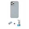 MARSİLYAN™- iPhone 12 Pro Max Kılıf Çekirdek Çizgi - Siyah 5D Eko Cam Ekran Koruyucu + Shine Kamera Lens Koruma Cam - MI