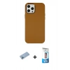 MARSİLYAN™- iPhone 12 Pro Max Kılıf Çekirdek Çizgi - Siyah 5D Eko Cam Ekran Koruyucu + Shine Kamera Lens Koruma Cam - MI