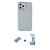 MARSİLYAN™- iPhone 12 Pro Max Kılıf Çekirdek Çizgi - Siyah 5D Eko Cam Ekran Koruyucu + Pembe Shine Kamera Lens Koruma Cam