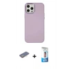 MARSİLYAN™- iPhone 12 Pro Max Kılıf Çekirdek Çizgi - Siyah 5D Eko Cam Ekran Koruyucu + Renkli Kamera Lens Koruma Cam - SI