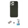 MARSİLYAN™- iPhone 12 Pro Max Kılıf Çekirdek Çizgi - Siyah 5D Eko Cam Ekran Koruyucu + Shine Kamera Lens Koruma Cam - SABE