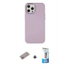 MARSİLYAN™- iPhone 12 Pro Max Kılıf Çekirdek Çizgi - Siyah 5D Eko Cam Ekran Koruyucu + Shine Kamera Lens Koruma Cam - SABE