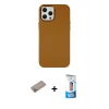 MARSİLYAN™- iPhone 12 Pro Max Kılıf Çekirdek Çizgi - Siyah 5D Eko Cam Ekran Koruyucu + Shine Kamera Lens Koruma Cam - SABE