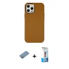 MARSİLYAN™- iPhone 12 Pro Max Kılıf Çekirdek Çizgi - Siyah 5D Eko Cam Ekran Koruyucu + Shine Kamera Lens Koruma Cam - GS