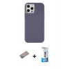 MARSİLYAN™- iPhone 12 Pro Max Kılıf Çekirdek Çizgi - Siyah 5D Eko Cam Ekran Koruyucu + Shine Kamera Lens Koruma Cam - SABE