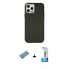 MARSİLYAN™- iPhone 12 Pro Max Kılıf Çekirdek Çizgi - Siyah 5D Eko Cam Ekran Koruyucu + Shine Kamera Lens Koruma Cam - GS