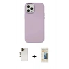 MARSİLYAN™- iPhone 12 Pro Max Kılıf Çekirdek Çizgi - Siyah 6D Mat Seramik Hayalet Nano Ekran Koruyucu + Shine Kamera Lens - GD