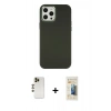 MARSİLYAN™- iPhone 12 Pro Max Kılıf Çekirdek Çizgi - Siyah 6D Mat Seramik Hayalet Nano Ekran Koruyucu + Shine Kamera Lens - GD