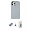MARSİLYAN™- iPhone 12 Pro Max Kılıf Çekirdek Çizgi - Siyah 6D Mat Seramik Hayalet Nano Ekran Koruyucu + Metal Kamera Lens Koruma Cam - KI