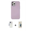 MARSİLYAN™- iPhone 12 Pro Max Kılıf Çekirdek Çizgi - Siyah 6D Mat Seramik Hayalet Nano Ekran Koruyucu + Shine Kamera Lens - LT