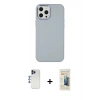 MARSİLYAN™- iPhone 12 Pro Max Kılıf Çekirdek Çizgi - Siyah 6D Mat Seramik Hayalet Nano Ekran Koruyucu + Shine Kamera Lens - LT