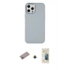 MARSİLYAN™- iPhone 12 Pro Max Kılıf Çekirdek Çizgi - Siyah 6D Mat Seramik Hayalet Nano Ekran Koruyucu + Shine Kamera Lens Koruma Cam - SABE