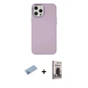 MARSİLYAN™- iPhone 12 Pro Max Kılıf Çekirdek Çizgi - Siyah Bilvis Hayalet Cam Ekran Koruyucu + Shine Kamera Lens Koruma Cam - MI