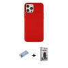 MARSİLYAN™- iPhone 12 Pro Max Kılıf Çekirdek Çizgi - Siyah Bilvis Hayalet Cam Ekran Koruyucu + Shine Kamera Lens Koruma Cam - MI