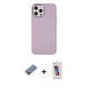 MARSİLYAN™- iPhone 12 Pro Max Kılıf Çekirdek Çizgi - Siyah Joko 5D Cam + Metal Kamera Lens Koruma Cam - KI