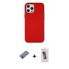 MARSİLYAN™- iPhone 12 Pro Max Kılıf Çekirdek Çizgi - Siyah Joko 5D Cam + Metal Kamera Lens Koruma Cam - KI