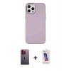 MARSİLYAN™- iPhone 12 Pro Max Kılıf Çekirdek Çizgi - Siyah Joko 5D Cam + Neon Fosforlu Kamera Lens - TU