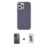 MARSİLYAN™- iPhone 12 Pro Max Kılıf Çekirdek Çizgi - Siyah Joko 5D Cam + Neon Fosforlu Kamera Lens - TU