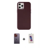 MARSİLYAN™- iPhone 12 Pro Max Kılıf Çekirdek Çizgi - Siyah Joko 5D Cam + Neon Fosforlu Kamera Lens - TU