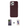 MARSİLYAN™- iPhone 12 Pro Max Kılıf Çekirdek Çizgi - Siyah Joko 5D Cam + Neon Fosforlu Kamera Lens - YL