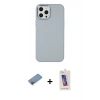 MARSİLYAN™- iPhone 12 Pro Max Kılıf Çekirdek Çizgi - Siyah Joko 5D Cam + Shine Kamera Lens Koruma Cam - PE