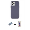 MARSİLYAN™- iPhone 12 Pro Max Kılıf Çekirdek Çizgi - Siyah Joko 5D Cam + Shine Kamera Lens Koruma Cam - PE