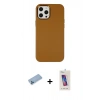 MARSİLYAN™- iPhone 12 Pro Max Kılıf Çekirdek Çizgi - Siyah Joko 5D Cam + Shine Kamera Lens Koruma Cam - MI