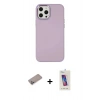 MARSİLYAN™- iPhone 12 Pro Max Kılıf Çekirdek Çizgi - Siyah Joko 5D Cam + Shine Kamera Lens Koruma Cam - SABE