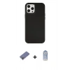 MARSİLYAN™- iPhone 12 Pro Max Kılıf Çekirdek Çizgi - Siyah Joko Magic 5D Cam + Metal Kamera Lens Koruma Cam - GD