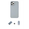 MARSİLYAN™- iPhone 12 Pro Max Kılıf Çekirdek Çizgi - Siyah Joko Magic 5D Cam + Metal Kamera Lens Koruma Cam - GS