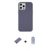 MARSİLYAN™- iPhone 12 Pro Max Kılıf Çekirdek Çizgi - Siyah Joko Magic 5D Cam + Metal Kamera Lens Koruma Cam - GD
