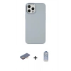 MARSİLYAN™- iPhone 12 Pro Max Kılıf Çekirdek Çizgi - Siyah Joko Magic 5D Cam + Renkli Kamera Lens Koruma Cam - TU