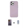 MARSİLYAN™- iPhone 12 Pro Max Kılıf Çekirdek Çizgi - Siyah Joko Magic 5D Cam + Neon Fosforlu Kamera Lens - SI