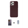MARSİLYAN™- iPhone 12 Pro Max Kılıf Çekirdek Çizgi - Siyah Joko Magic 5D Cam + Neon Fosforlu Kamera Lens - SI