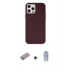MARSİLYAN™- iPhone 12 Pro Max Kılıf Çekirdek Çizgi - Siyah Joko Magic 5D Cam + Shine Kamera Lens Koruma Cam - SABE