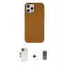 MARSİLYAN™- iPhone 12 Pro Max Kılıf Çekirdek Çizgi - Siyah Joko Magic 5D Hayalet Cam + Gold Shine Kamera Lens
