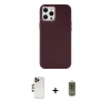MARSİLYAN™- iPhone 12 Pro Max Kılıf Çekirdek Çizgi - Siyah Joko Magic 5D Hayalet Cam + Gold Shine Kamera Lens