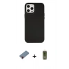 MARSİLYAN™- iPhone 12 Pro Max Kılıf Çekirdek Çizgi - Siyah Joko Magic 5D Hayalet Cam + Metal Kamera Lens Koruma Cam - KI