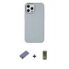 MARSİLYAN™- iPhone 12 Pro Max Kılıf Çekirdek Çizgi - Siyah Joko Magic 5D Hayalet Cam + Metal Kamera Lens Koruma Cam - GD