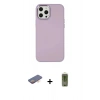 MARSİLYAN™- iPhone 12 Pro Max Kılıf Çekirdek Çizgi - Siyah Joko Magic 5D Hayalet Cam + Renkli Kamera Lens Koruma Cam - TU