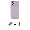 MARSİLYAN™- iPhone 12 Pro Max Kılıf Çekirdek Çizgi - Siyah Joko Magic 5D Hayalet Cam + Shine Kamera Lens Koruma Cam - SH