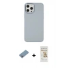 MARSİLYAN™- iPhone 12 Pro Max Kılıf Çekirdek Çizgi - Siyah Mat Seramik Nano Ekran Koruyucu + Shine Kamera Lens Koruma Cam - GI