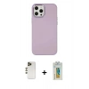 MARSİLYAN™- iPhone 12 Pro Max Kılıf Çekirdek Çizgi - Siyah Polymer Nano Ekran Koruyucu + Gold Shine Kamera Lens