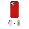 MARSİLYAN™- iPhone 12 Pro Max Kılıf Çekirdek Çizgi - Siyah Polymer Nano Ekran Koruyucu + Shine Kamera Lens - LT