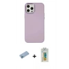 MARSİLYAN™- iPhone 12 Pro Max Kılıf Çekirdek Çizgi - Siyah Polymer Nano Ekran Koruyucu + Shine Kamera Lens Koruma Cam - MI