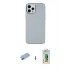 MARSİLYAN™- iPhone 12 Pro Max Kılıf Çekirdek Çizgi - Siyah Polymer Nano Ekran Koruyucu + Shine Kamera Lens Koruma Cam - MI