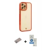 MARSİLYAN™- iPhone 12 Pro Max Kılıf Çekirdek Klasik Serisi - Şeffaf Royal Nano Ekran Koruyucu + Shine Kamera Lens Koruma Cam - SABE