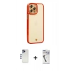 MARSİLYAN™- iPhone 12 Pro Max Kılıf Çekirdek Klasik Serisi - Şeffaf Uv Polymer Nano Ekran Koruyucu + Shine Kamera Lens - LT