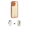 MARSİLYAN™- iPhone 12 Pro Max Kılıf Çekirdek Klasik Serisi - Siyah 20D Premium Cam Ekran Koruyucu + Shine Kamera Lens - GD